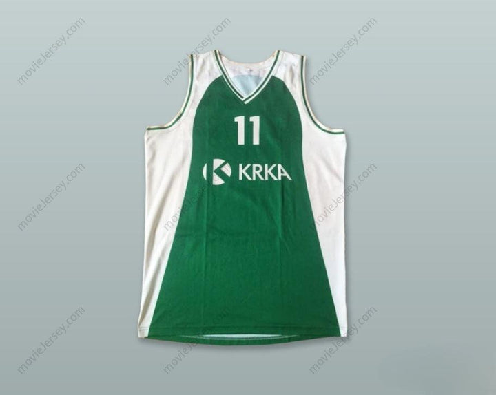 PERSONALIZADA cualquier nombre y número CAMISETA DE BALONCESTO VERDE BOOKER 11 KK KRKA NOVO MESTO ESLOVENIA, con costuras, tallas S-6XL