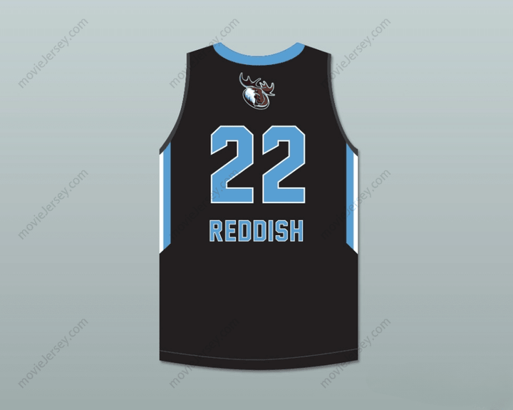 Camiseta de baloncesto negra de los MOOSE de WESTTOWN SCHOOL, número 22, CAM REDDISH, personalizada con CUALQUIER nombre y número, doble costura, tallas S-6XL