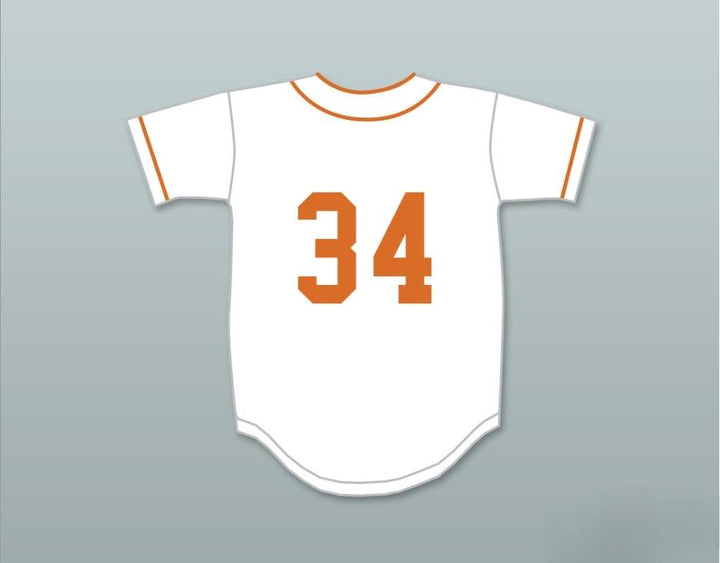 Camiseta de béisbol blanca con el número 34 de Nolan Ryan, de los Yellowjackets de Alvin High School, con nombre y número personalizados, con costuras superiores, tallas S-6XL