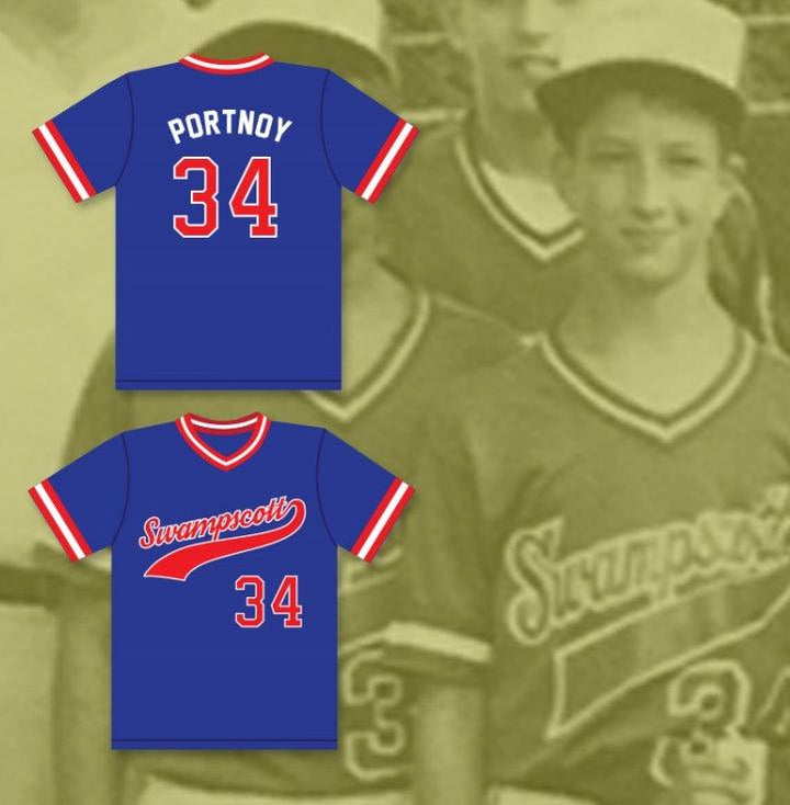 Personalizado Cualquier Nombre Número DAVID PORTNOY 34 CAMISETA DE BÉISBOL AZUL DE ESCUELA SECUNDARIA Costuras Reforzadas S-6XL