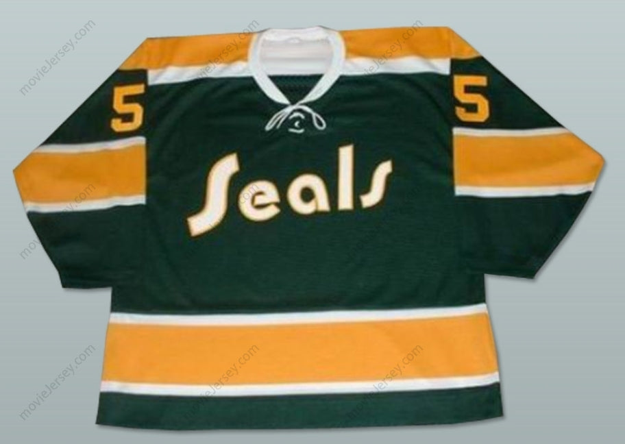 Custom Any Name Number Carol Vadnais 5 California Golden Seals Hockey Jersey Stitched Top Stitched S-6XL