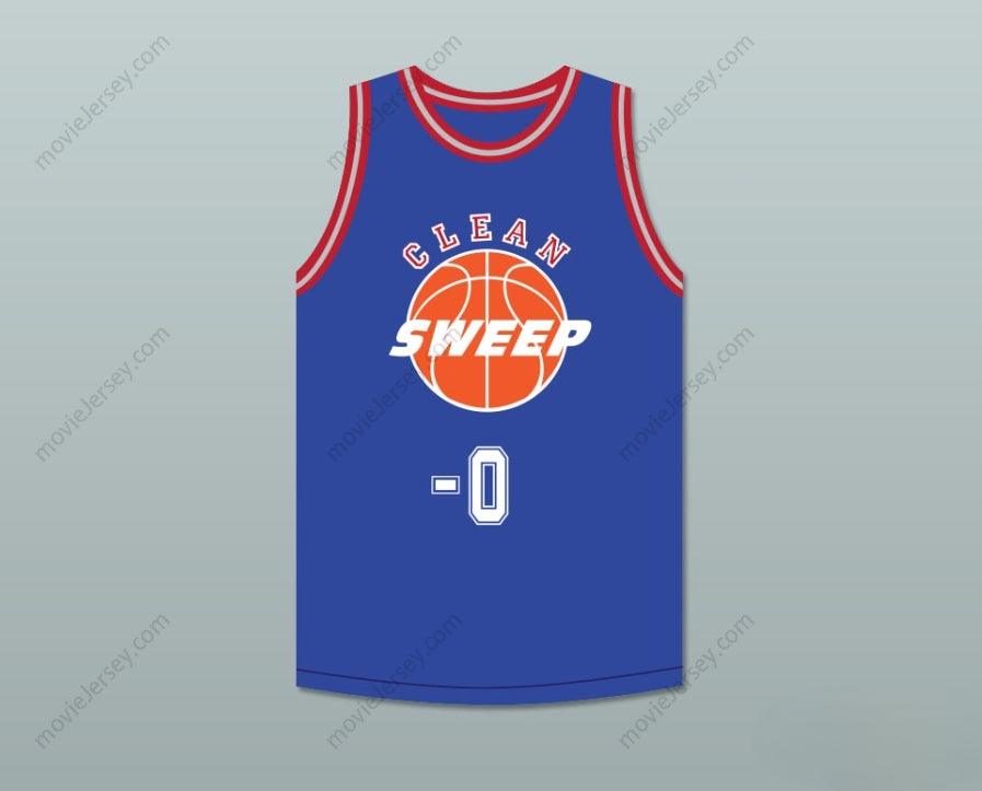 PERSONALIZABLE Cualquier Nombre Número ERNEST P. WORRELL 0 CAMISETA BALONCESTO AZUL DELUXE BARRIDO COMPLETO MATE ERNEST 2 Cosido Superior S-6XL