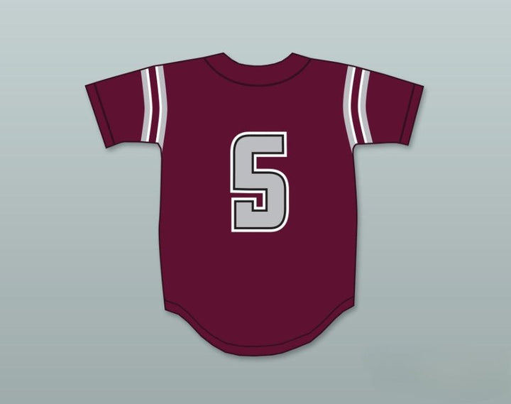 Personalizado Cualquier Nombre Número MADISON BUMGARNER 5 CAMISETA DE BÉISBOL GRANATE DE LOS SPARTANS DE SECUNDARIA 1 Parte Superior Cosida S-6XL