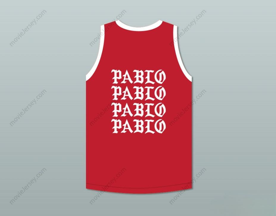 PERSONALIZA Cualquier Nombre Número PABLO ESCOBAR ME SIENTO COMO PABLO Camiseta de Baloncesto ROJA Bordada Tallas S-6XL