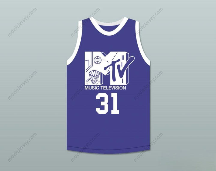PERSONALIZA CUALQUIER Nombre Número REGGIE MILLER 31 CAMISETA DE BALONCESTO PRIMER ANUAL ROCK N' JOCK B-BALL JAM 1991 Costura Superior S-6XL
