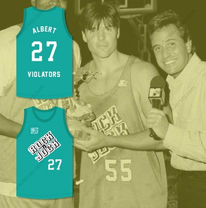 PERSONALIZA Cualquier Nombre Número STEVE ALBERT 27 CAMISETA DE BALONCESTO VIOLATORS 3er ANUAL ROCK N' JOCK B-BALL JAM 1993 Costura Superior S-6XL