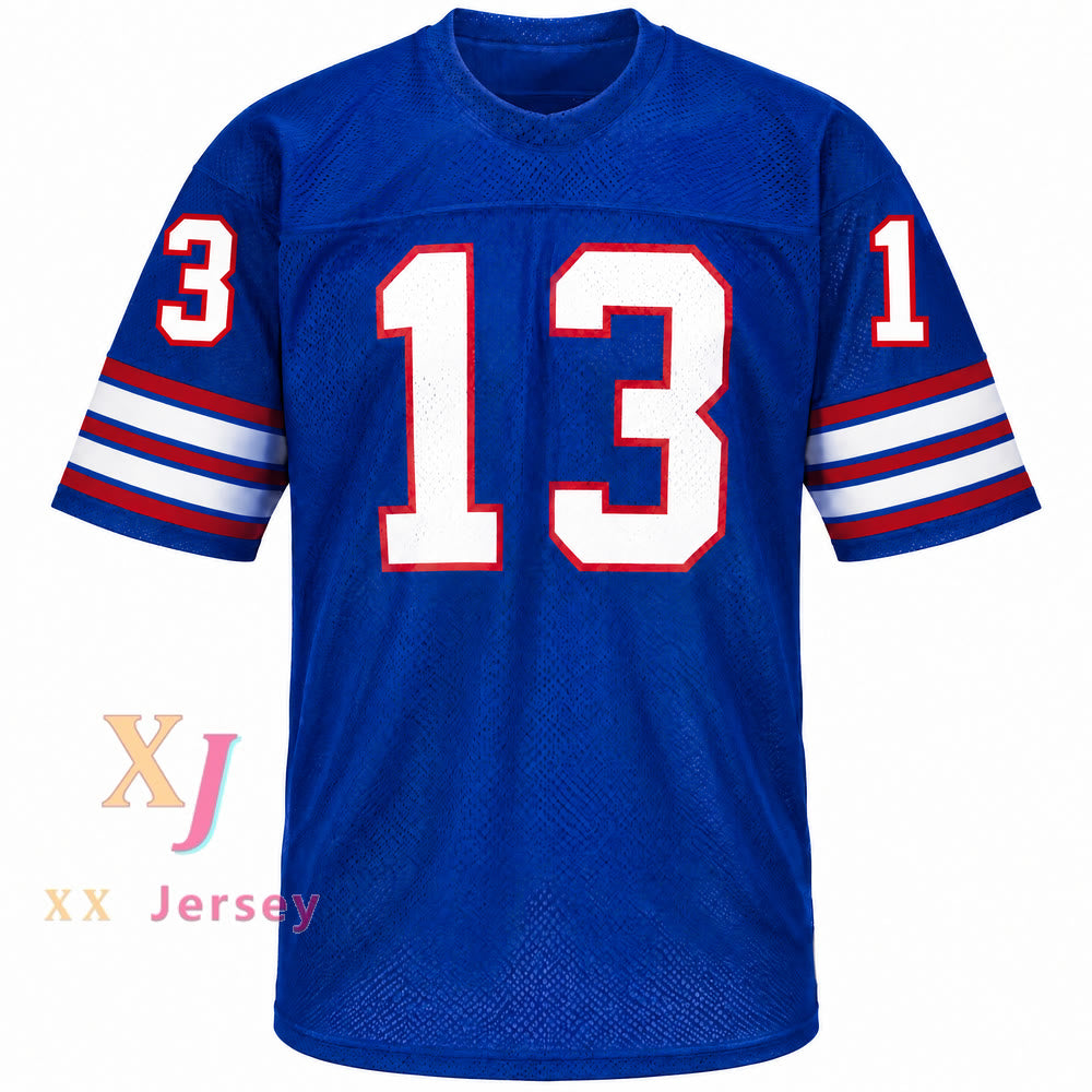 Custom Jennings 13 Blue Football Jersey