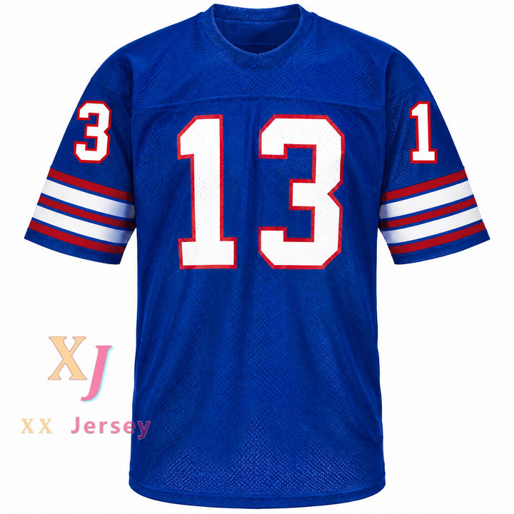 Custom Jennings 13 Blue Football Jersey