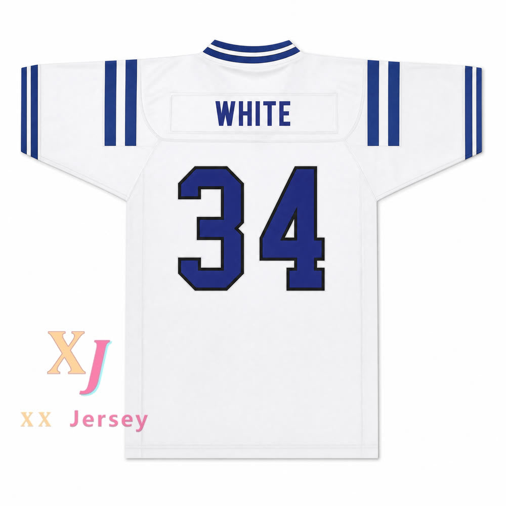 PERSONALIZA Cualquier Nombre Número ZAMIR WHITE 34 ESCOCIA HIGH SCHOOL FIGHTING SCOTS Camiseta de Fútbol Cosida S-6XL