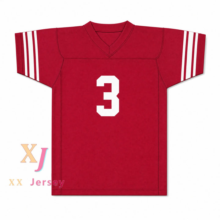 CUSTOM BARRY SANDERS 3 NORTH HIGH SCHOOL REDSKINS FOOTBALL JERSEY Top Stitched S-6XL