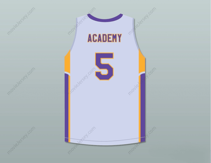 PERSONALIZA CUALQUIER Nombre Número R.J. BARRETT 5 CAMISETA DE BALONCESTO GRIS ACADEMY Bordada S-6XL
