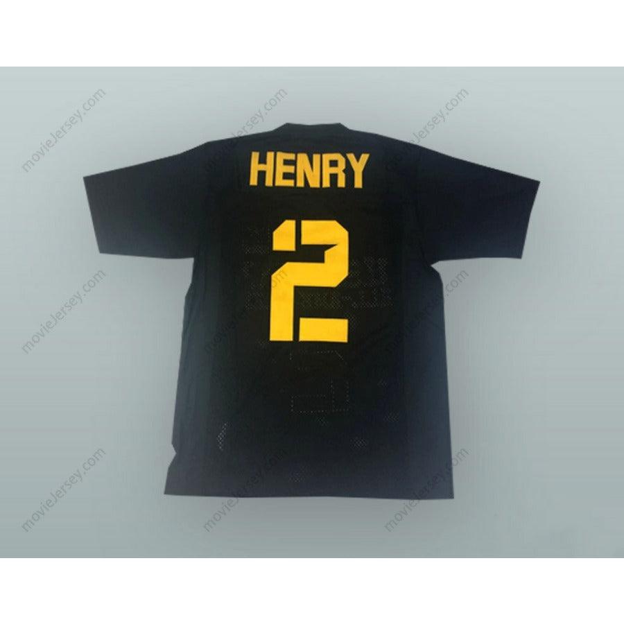PERSONALIZA Cualquier Nombre Número DERRICK HENRY 2 US ARMY HIGH SCHOOL ALL-AMERICAN JERSEY DE FÚTBOL NEGRO Con Costuras Superiores S-6XL