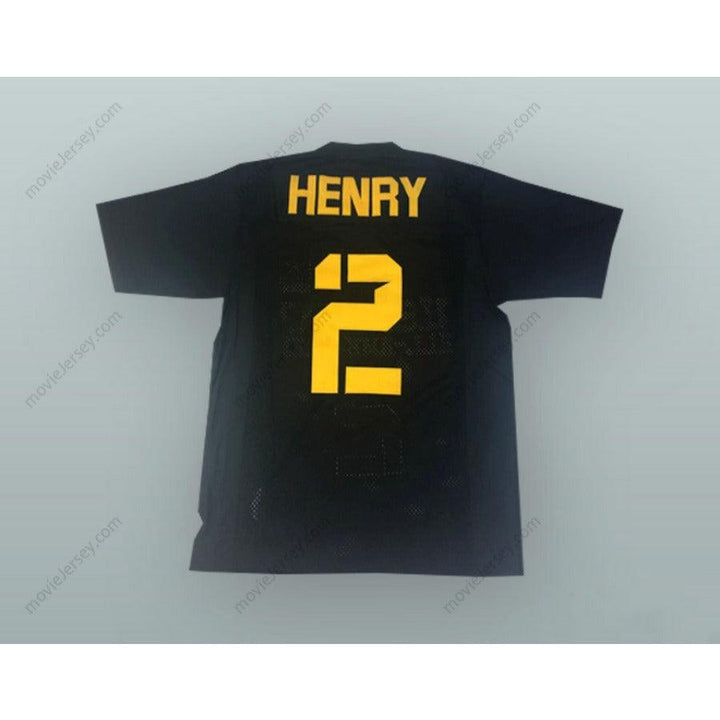 PERSONALIZA Cualquier Nombre Número DERRICK HENRY 2 US ARMY HIGH SCHOOL ALL-AMERICAN JERSEY DE FÚTBOL NEGRO Con Costuras Superiores S-6XL