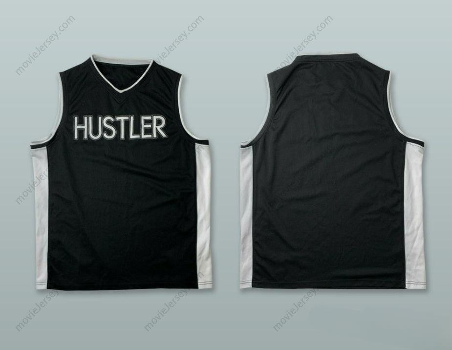 PERSONALIZA Cualquier Nombre Número HUSTLER NEGRA CAMISETA BALONCESTO Cosida Tallas S-6XL