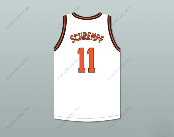PERSONALIZA CUALQUIER Nombre Número DETLEF SCHREMPF 11 CAMISETA DE BALONCESTO BLANCA HIGH SCHOOL TIGERS 1 Parte Superior Cosida S-6XL