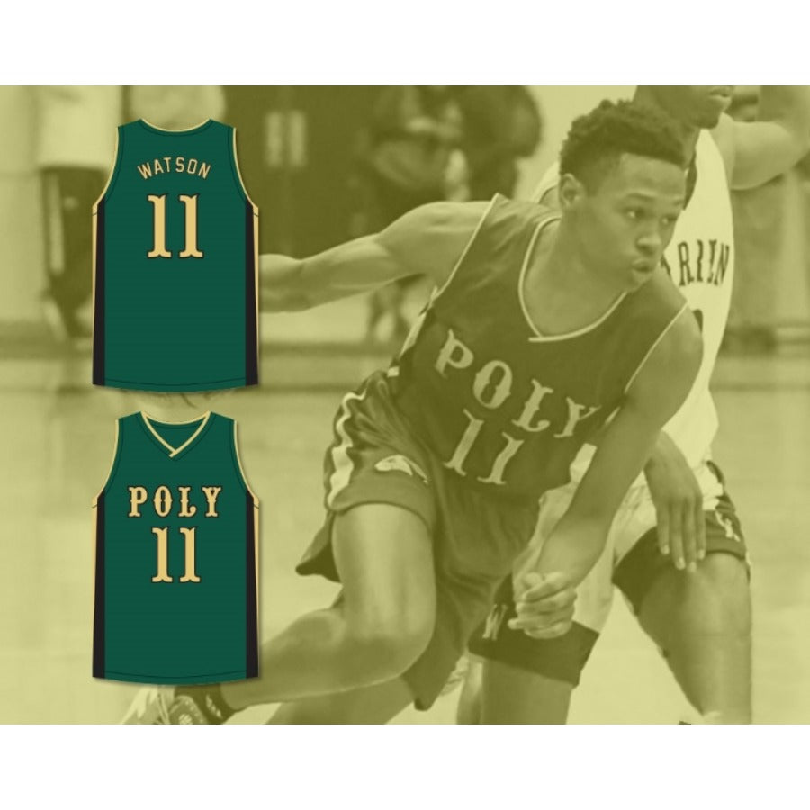 CUSTOM ANY Name Number PEYTON WATSON 11 LONG BEACH POLYTECHNIC HIGH SCHOOL JACKRABBITS Basketball Jersey Top Stitched S-6XL