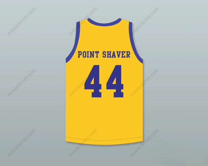 CUSTOM ANY Name Number ANTHONY C HALL TONY THE POINT SHAVER 44   YELLOW BASKETBALL JERSEY WITH BLUE CHIPS PATCH Top Stitched S-6XL