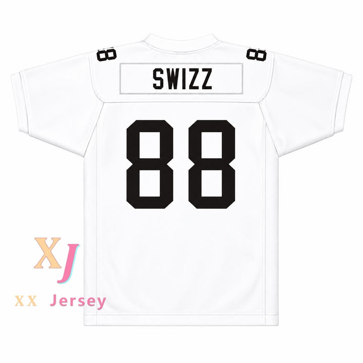 PERSONALIZA Cualquier Nombre Número SWIZZ BEATZ ROUGH RYDERS 88 Plata Camiseta de Fútbol Cosida S-6XL