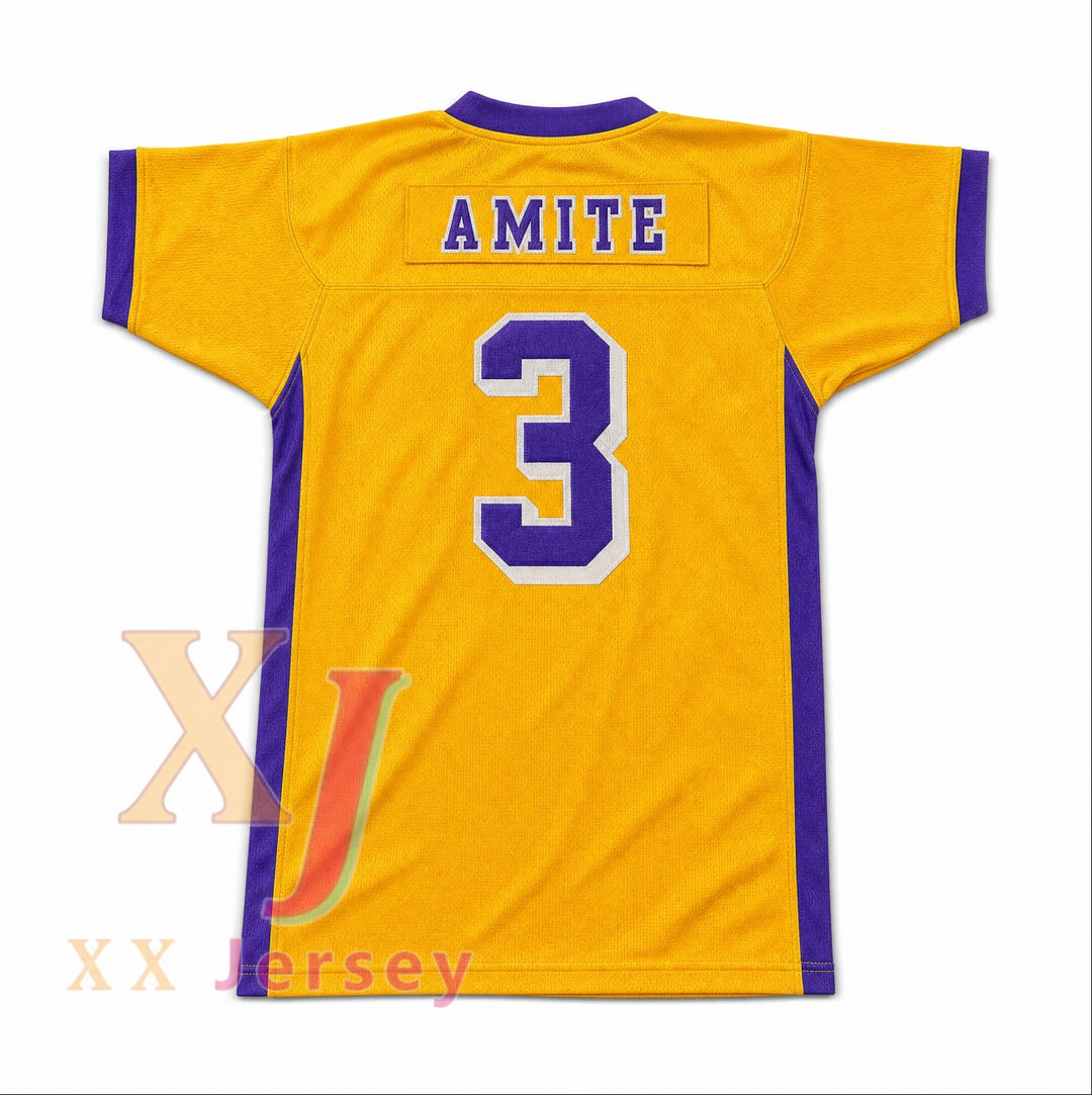 CUSTOM ANY Name YELLOW GOLD DEVONTA SMITH 3 AMITE HIGH MAGNET SCHOOL Football Jersey Top Stitched S-6XL