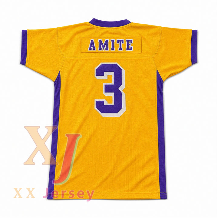 CUSTOM ANY Name YELLOW GOLD DEVONTA SMITH 3 AMITE HIGH MAGNET SCHOOL Football Jersey Top Stitched S-6XL