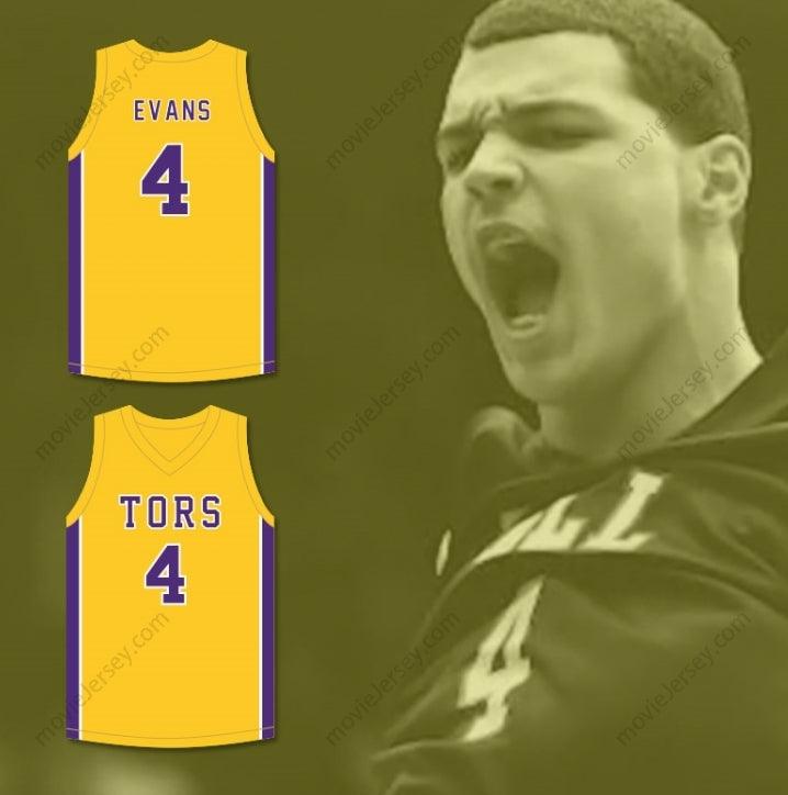 PERSONALIZA Cualquier Nombre Número MIKE EVANS 4 BALÓN HIGH SCHOOL TORS AMARILLO ORO BALONCESTO JERSEY Camiseta Cosida S-6XL