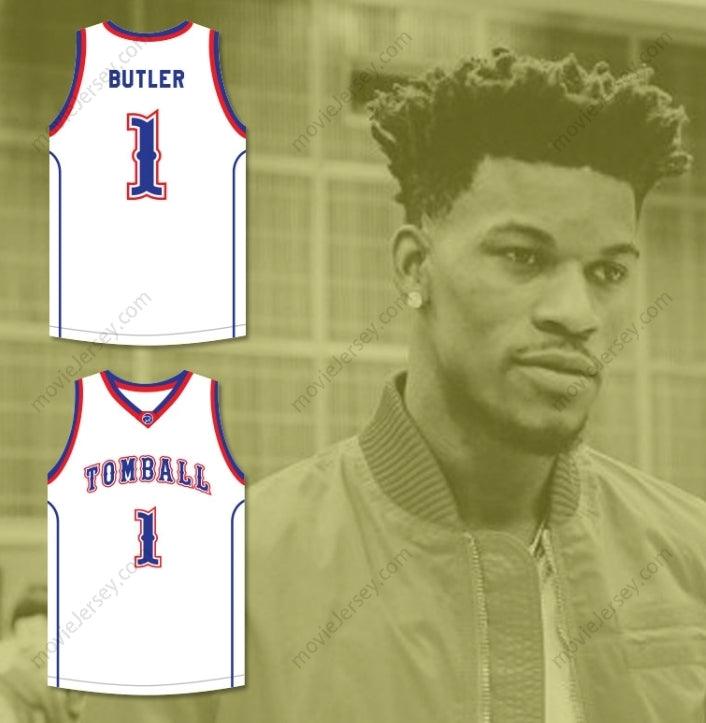 PERSONALIZA Cualquier Nombre Número JIMMY BUTLER 1 COLEGIO COUGARS JERSEY DE BALONCESTO BLANCO Talla S-6XL Costuras de alta calidad