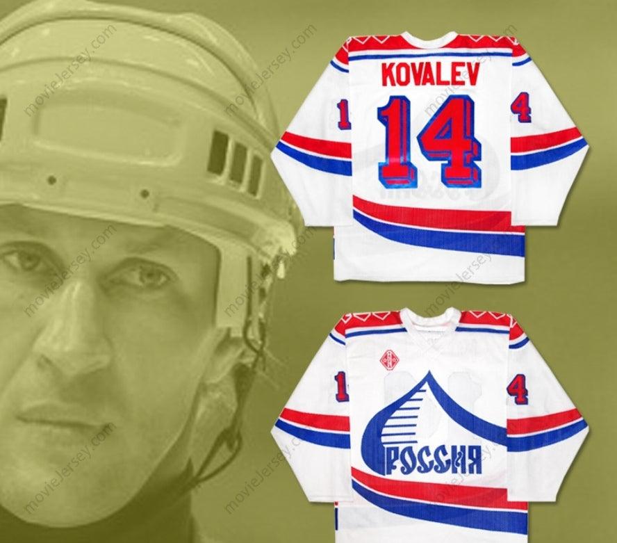 Personalizado Cualquier Nombre Número 1992 Equipo Nacional Ruso Alexi Kovalev Réplica Camiseta de Hockey Nueva Cosida con Letras S-6XL