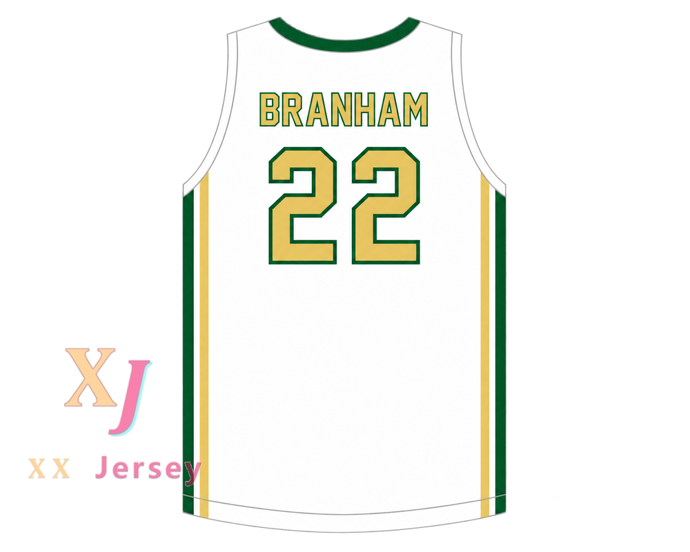 Custom Malaki Branham 22 St. Vincent-St. Mary Fighting Irish White Basketball Jersey