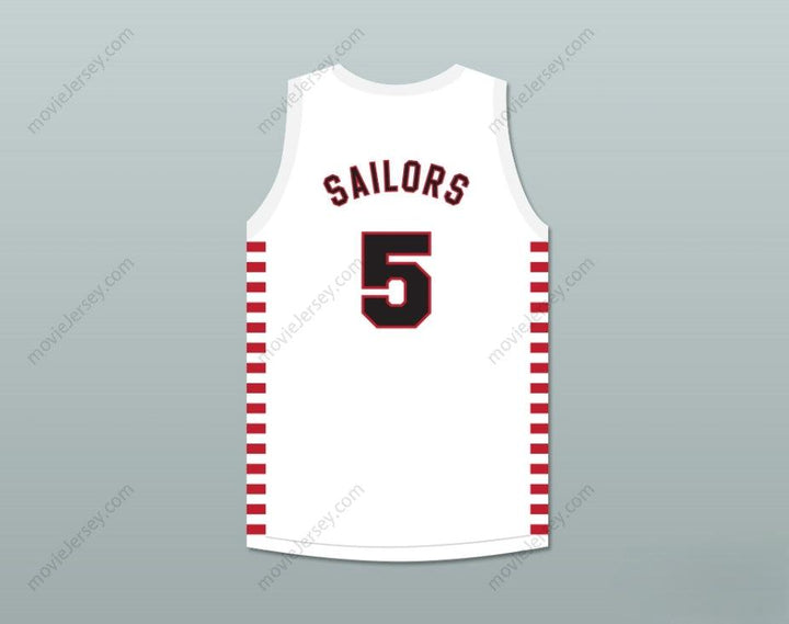 PERSONALIZADO Cualquier Nombre Número KENNY SAILORS 5 PROVIDENCE STEAMROLLERS BALONCESTO JERSEY Camiseta Cosida S-6XL