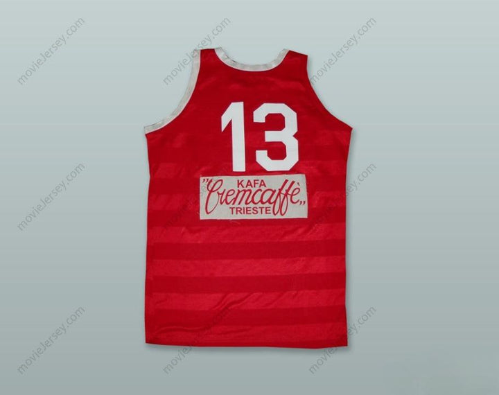 PERSONALIZA CUALQUIER Nombre Número ESTRELLA ROJA DE BELGRADO SERBIA YUGOSLAVIA 13 CAMISETA DE BALONCESTO ROJA Superior Cosida S-6XL