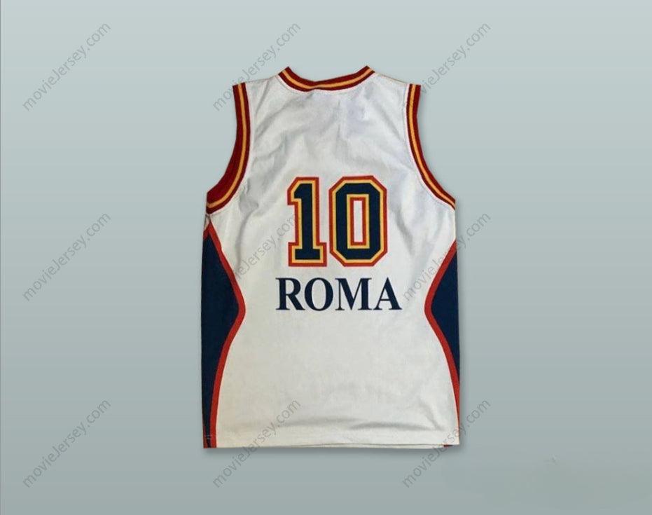 PERSONALIZA Cualquier Nombre Número VIRTUS ROMA 10 BLANCO CAMISETA BALONCESTO Cosido S-6XL