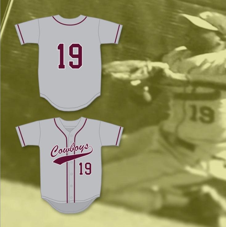Personalizado cualquier nombre número LORENZO CAIN 19 JERSEY DE BÉISBOL GRIS HIGH SCHOOL COWBOYS 1 Top cosido S-6XL
