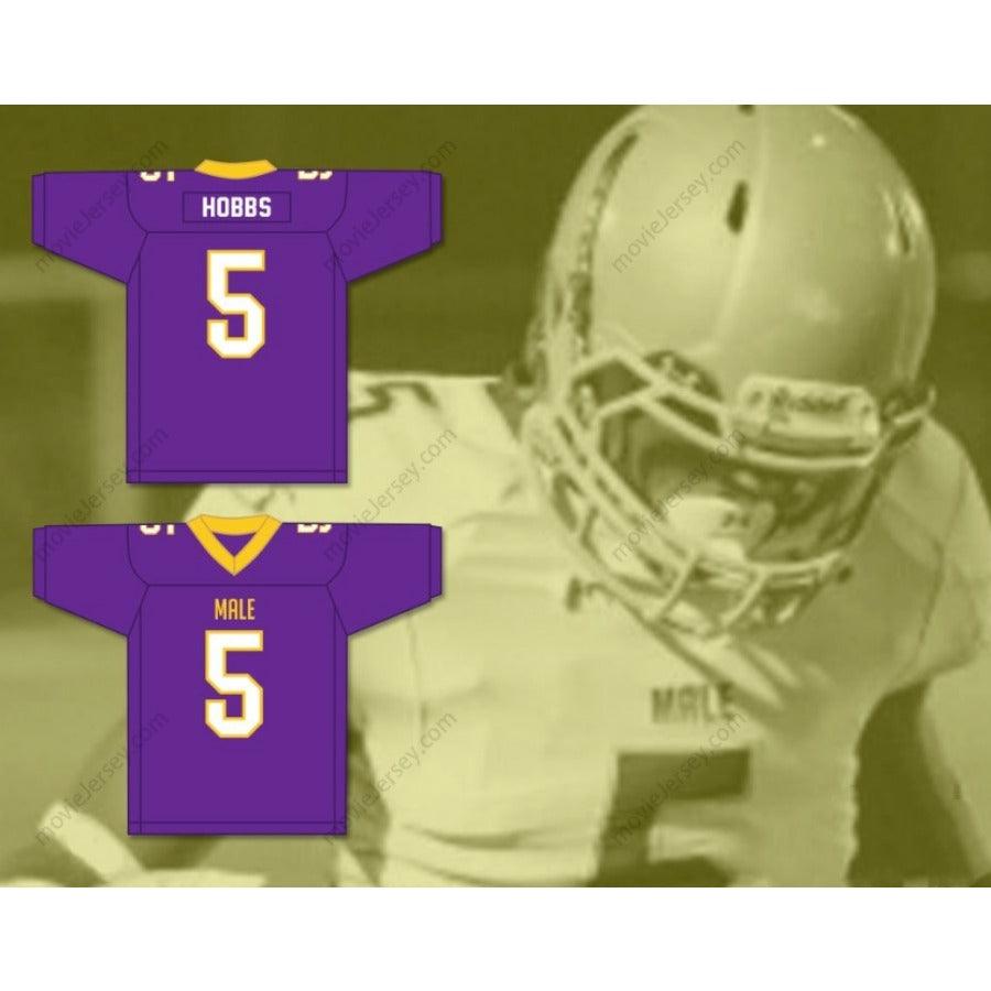 PERSONALIZA Cualquier Nombre Número NATE HOBBS 5 Camiseta de Fútbol Masculina de Secundaria BULLDOGS Cosida Tallas S-6XL