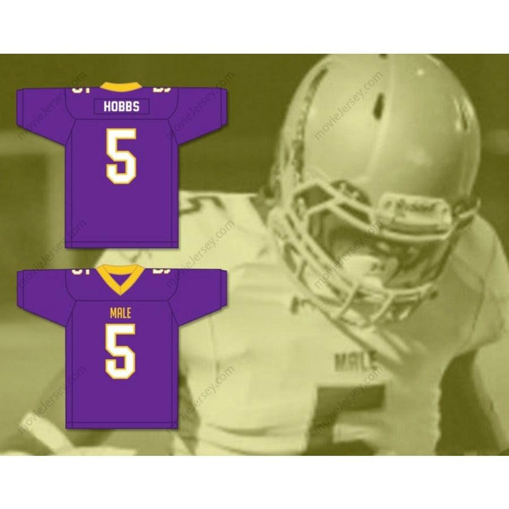 PERSONALIZA Cualquier Nombre Número NATE HOBBS 5 Camiseta de Fútbol Masculina de Secundaria BULLDOGS Cosida Tallas S-6XL