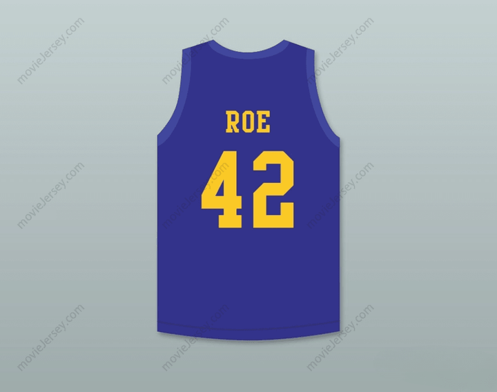 CUSTOM ANY Name Number MATT NOVER RICKY ROE 42   BLUE BASKETBALL JERSEY WITH BLUE CHIPS PATCH Top Stitched S-6XL