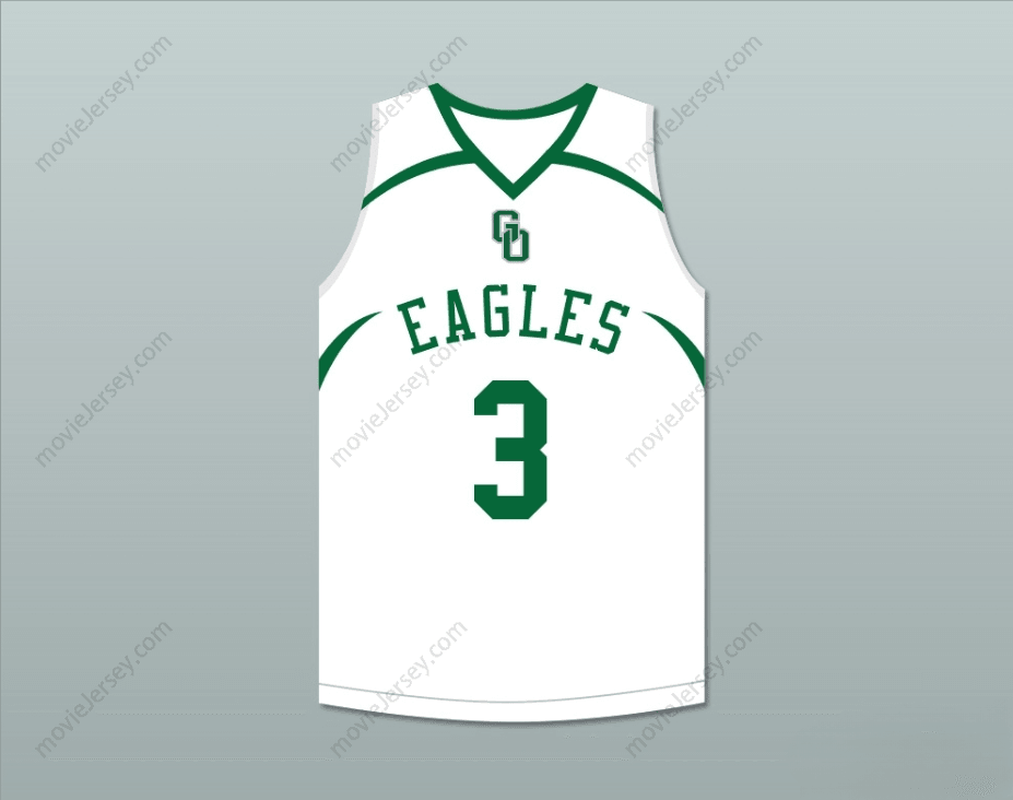 PERSONALIZA CUALQUIER Nombre Número CJ MCCOLLUM 3 CAMISETA DE BALONCESTO BLANCA DE GLENOAK HIGH SCHOOL Costuras S-6XL