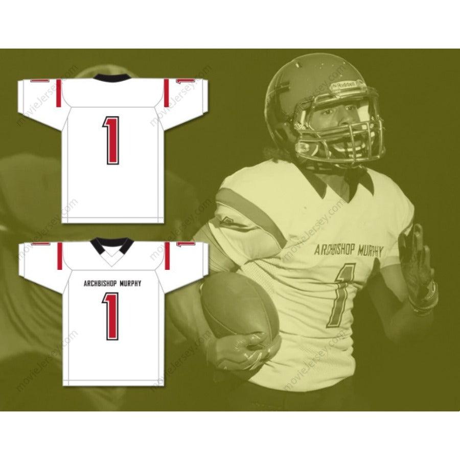 PERSONALIZADO Cualquier Nombre Número KYLER GORDON 1 CAMISETA Fútbol Blanca WILDCATS COLEGIO SECUNDARIA ARCHBISHOP MURPHY Costura Superior S-6XL
