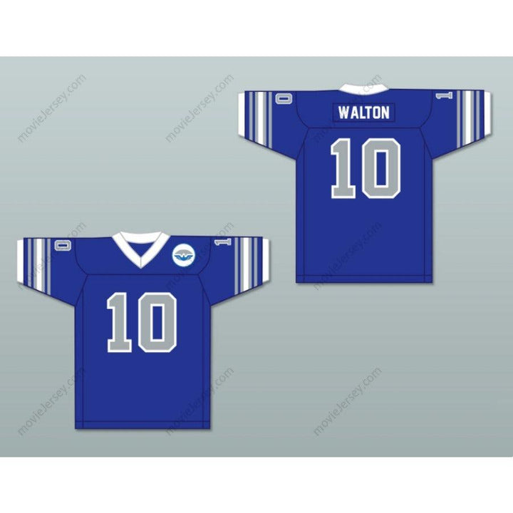 PERSONALIZADA CUALQUIER Nombre Número 1975 WFL JOHNNIE WALTON 10 SAN ANTONIO WINGS ROAD Camiseta de Fútbol Americana Cosida S-6XL