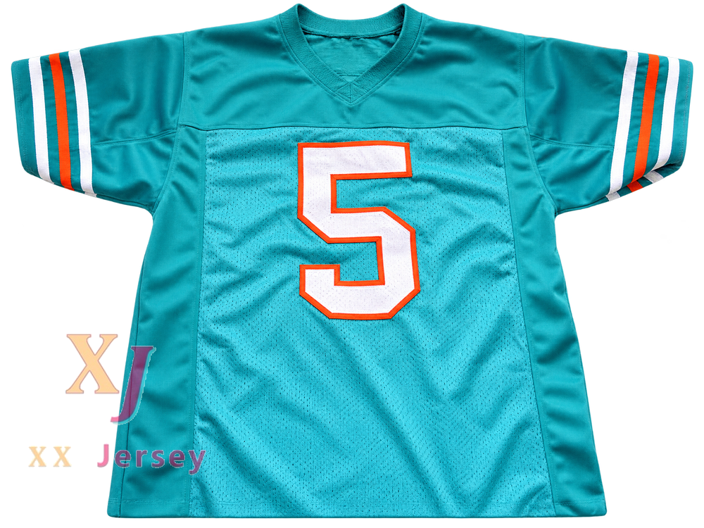 Custom Ray Finkle 5 Teal Ace Ventura Football Jersey