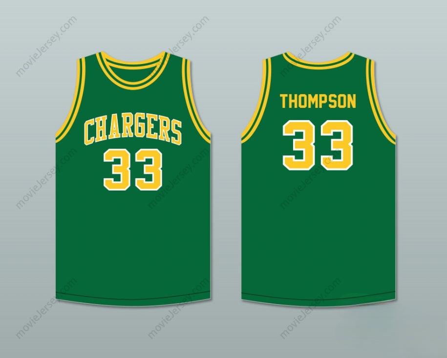 CUSTOM ANY Name Number DAVID THOMPSON 33 CREST HIGH SCHOOL CHARGERS GREEN BASKETBALL JERSEY 2 Top Stitched S-6XL