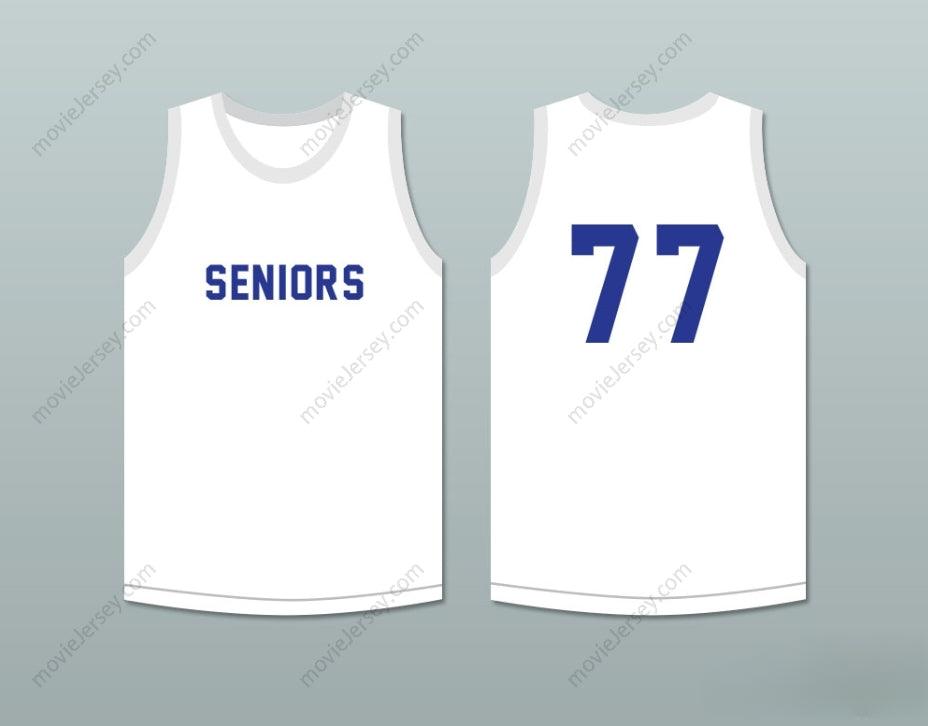 PERSONALIZA CUALQUIER Nombre Número SENIORS 77 CAMISETA DE BALONCESTO BLANCA con costuras S-6XL