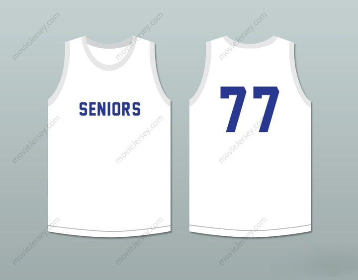 PERSONALIZA CUALQUIER Nombre Número SENIORS 77 CAMISETA DE BALONCESTO BLANCA con costuras S-6XL