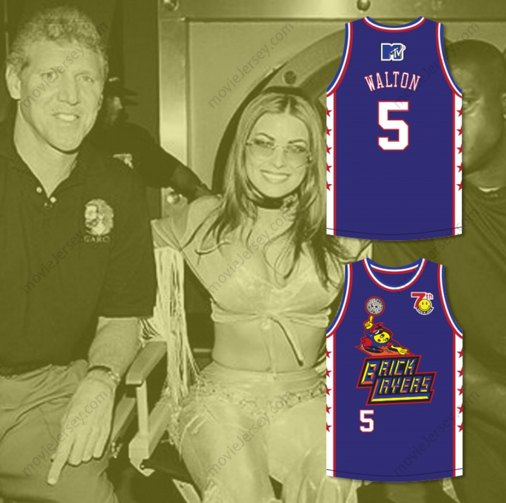 Custom Any Name Number Bill Walton 5 Bricklayers Basketball Jersey 7th Annual Rock N' Jock B-Ball Jam 1997 Top Stitched S-6XL