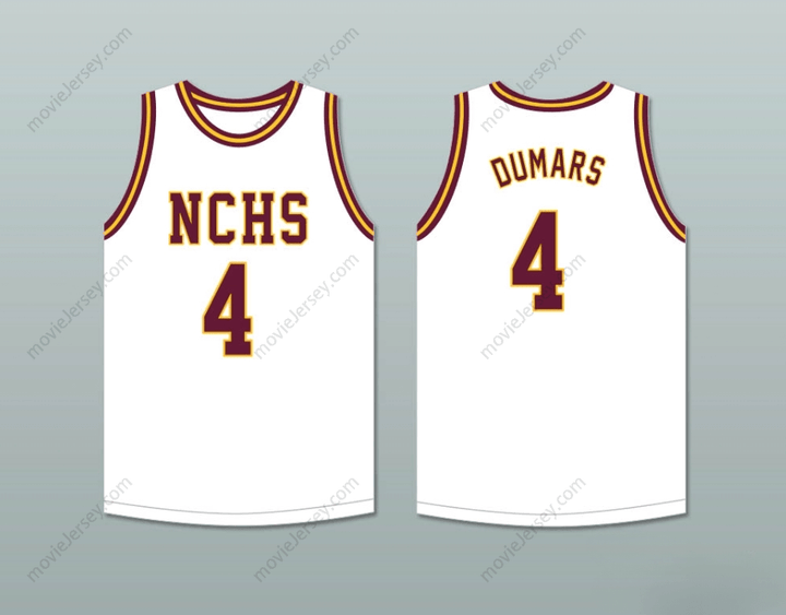 CUSTOM ANY Name Number JOE DUMARS 4  CENTRAL HIGH SCHOOL CHIEFS WHITE BASKETBALL JERSEY 2 Top Stitched S-6XL