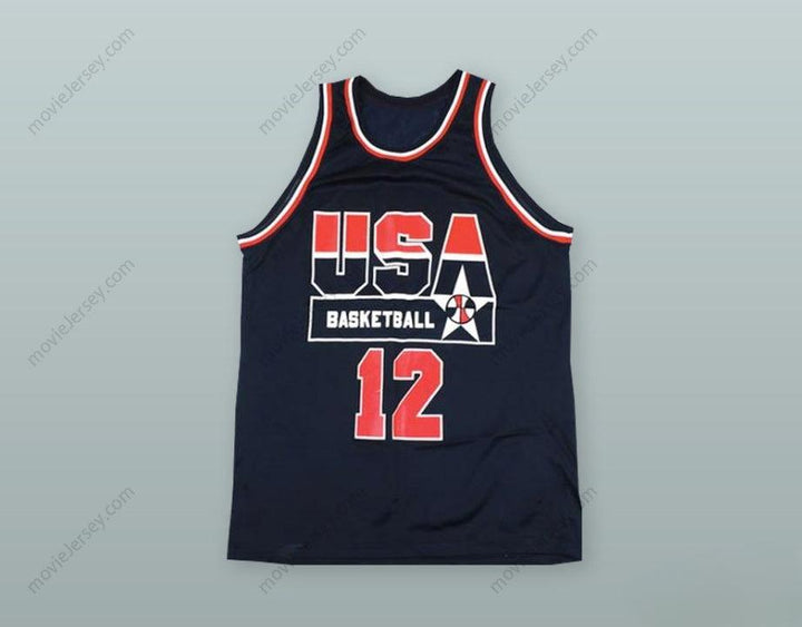 PERSONALIZADO Cualquier Nombre Número DOMINIQUE WILKINS 12 Camiseta Baloncesto EEUU Cosida Tallas S-6XL