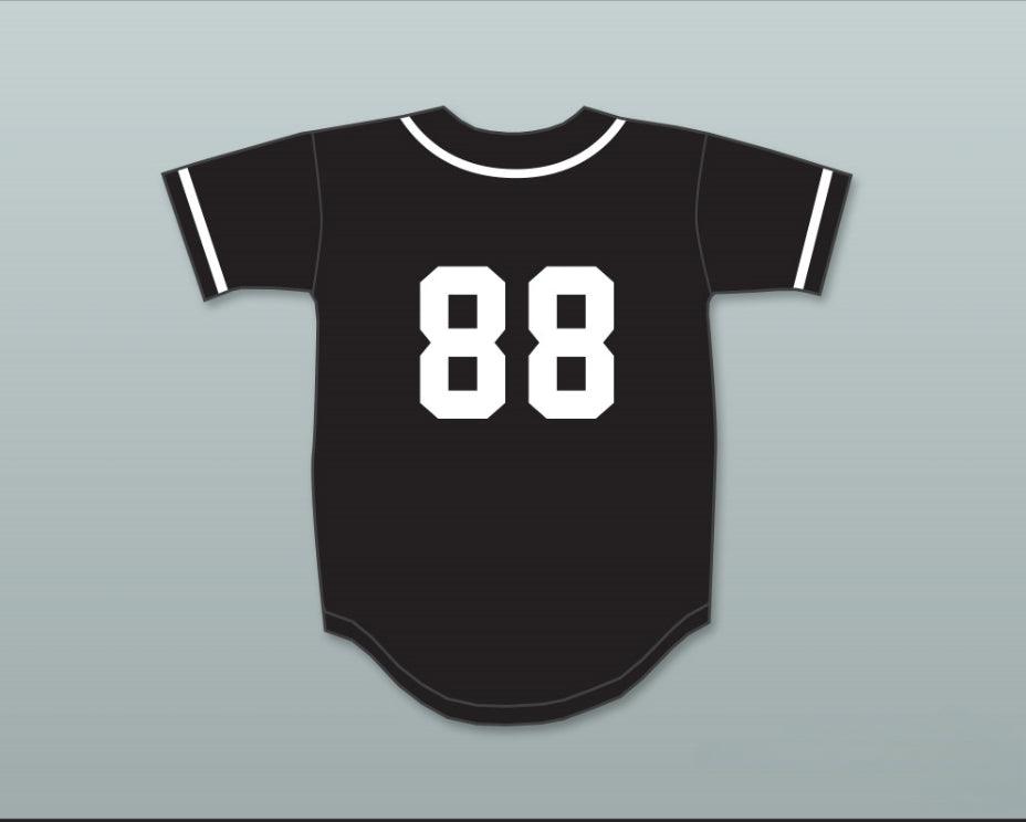 Camiseta de béisbol negra con cualquier nombre y número WILD PITCH 88, cosida, tallas S-6XL
