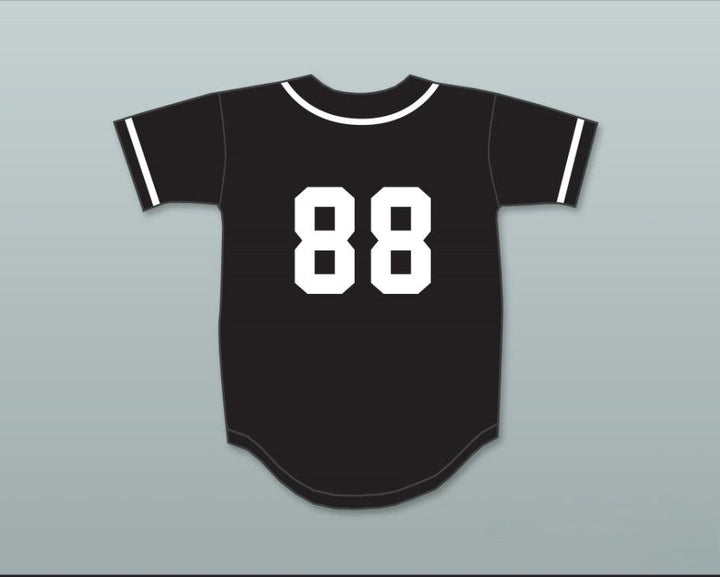 Camiseta de béisbol negra con cualquier nombre y número WILD PITCH 88, cosida, tallas S-6XL