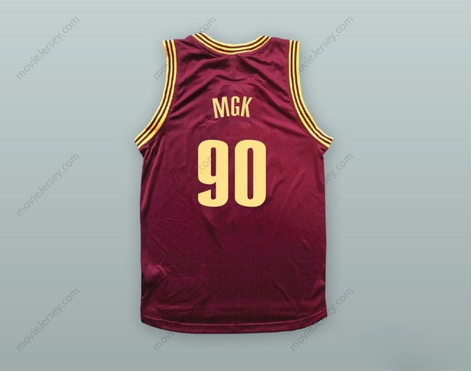 Camiseta de baloncesto MGK 90 color granate personalizada con CUALQUIER nombre y número, cosida, tallas S-6XL