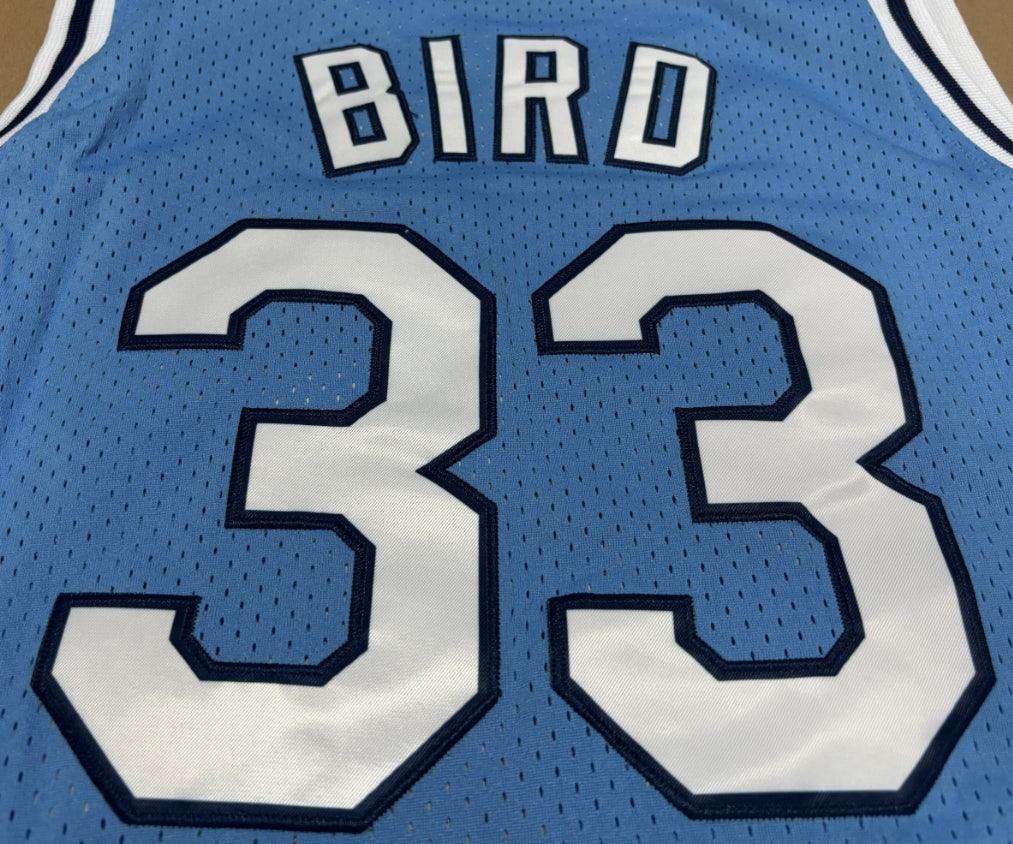 Camiseta de baloncesto para hombre Bird #Men's Larry Bird #33 Indiana State, totalmente cosida, azul, tallas S-2XL
