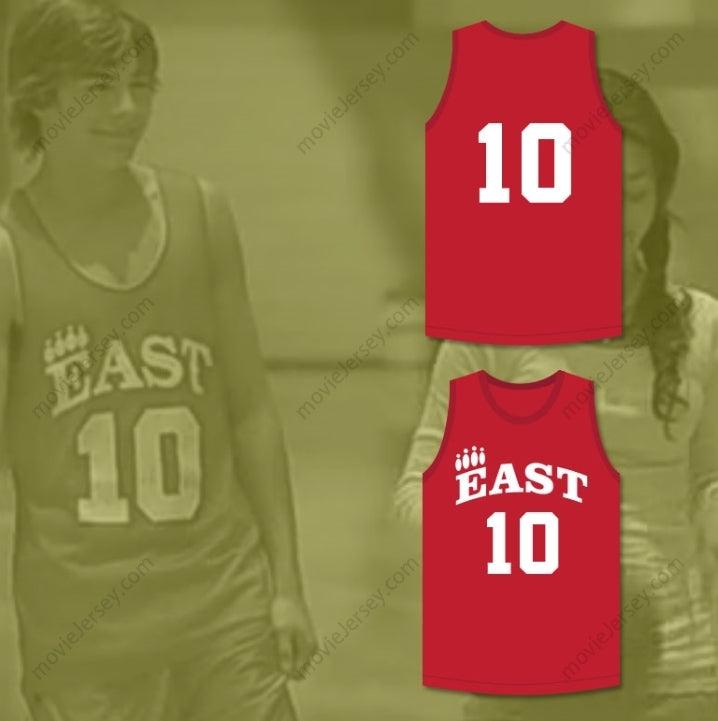 PERSONALIZA Cualquier Nombre Número TROY BOLTON 10 EAST HIGH SCHOOL WILDCATS ROJA JERSEY DE BALONCESTO DE ENTRENAMIENTO Cosida S-6XL